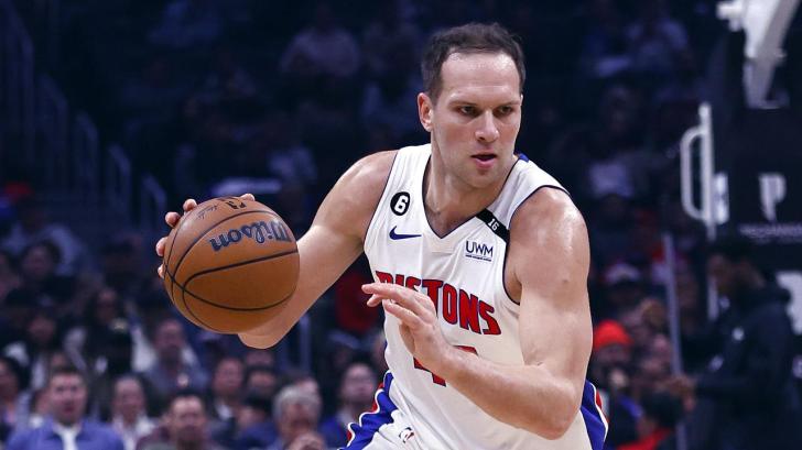 Bojan Bogdanovic shot the lights out in the second half of Detroit's blowout win. (Photo by Ronald Martinez/Getty Images)