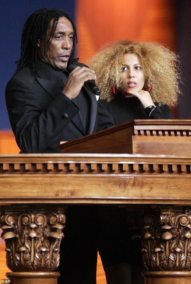 Ronnie Turner is pictured with his wife Afida at a memorial service for his late father Ike in 2007. Ronnie was found dead at his LA home on Friday morning
